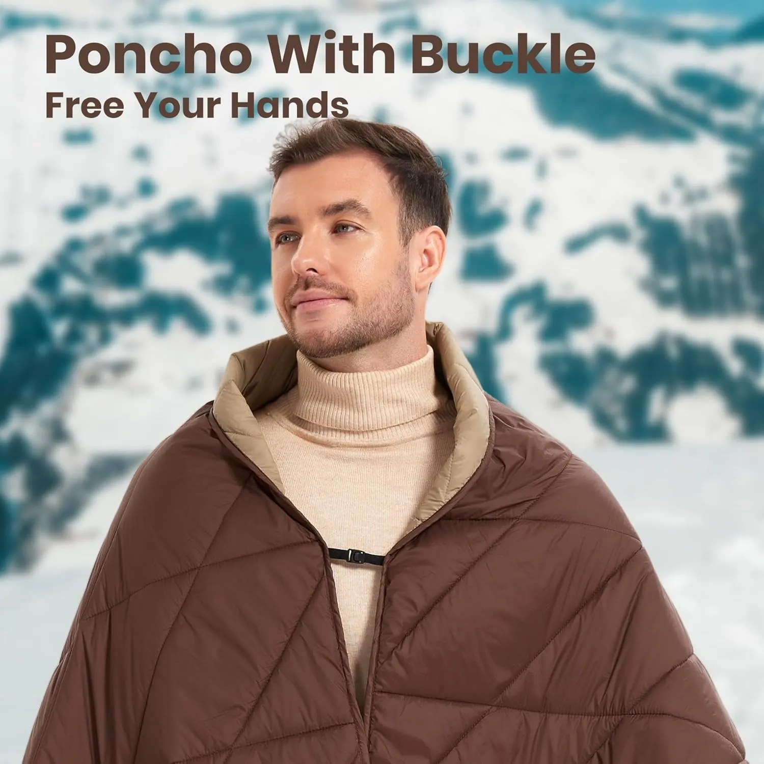 Outdoor Puffy Blanket, Reversible Warm Camping Blanket, Water-Resistant, Packable, Lightweight, Camping Quilt, for Stadium, Backpacking, Hammock, Picnic. 79"x55". Classic Coffee