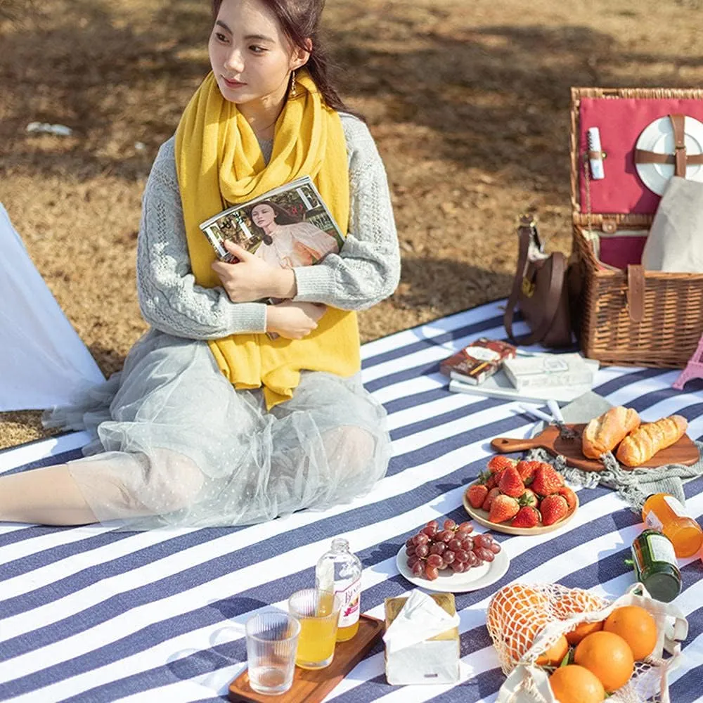 Outdoor Thicken Plaid Picnic Mat Foldable Sleeping Pad Waterproof Moisture Proof Pad Breathable Camping Travel Beach Blanke-G_150x200CM