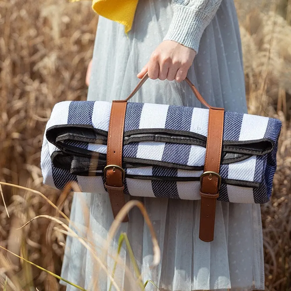Outdoor Thicken Plaid Picnic Mat Foldable Sleeping Pad Waterproof Moisture Proof Pad Breathable Camping Travel Beach Blanke-G_150x200CM