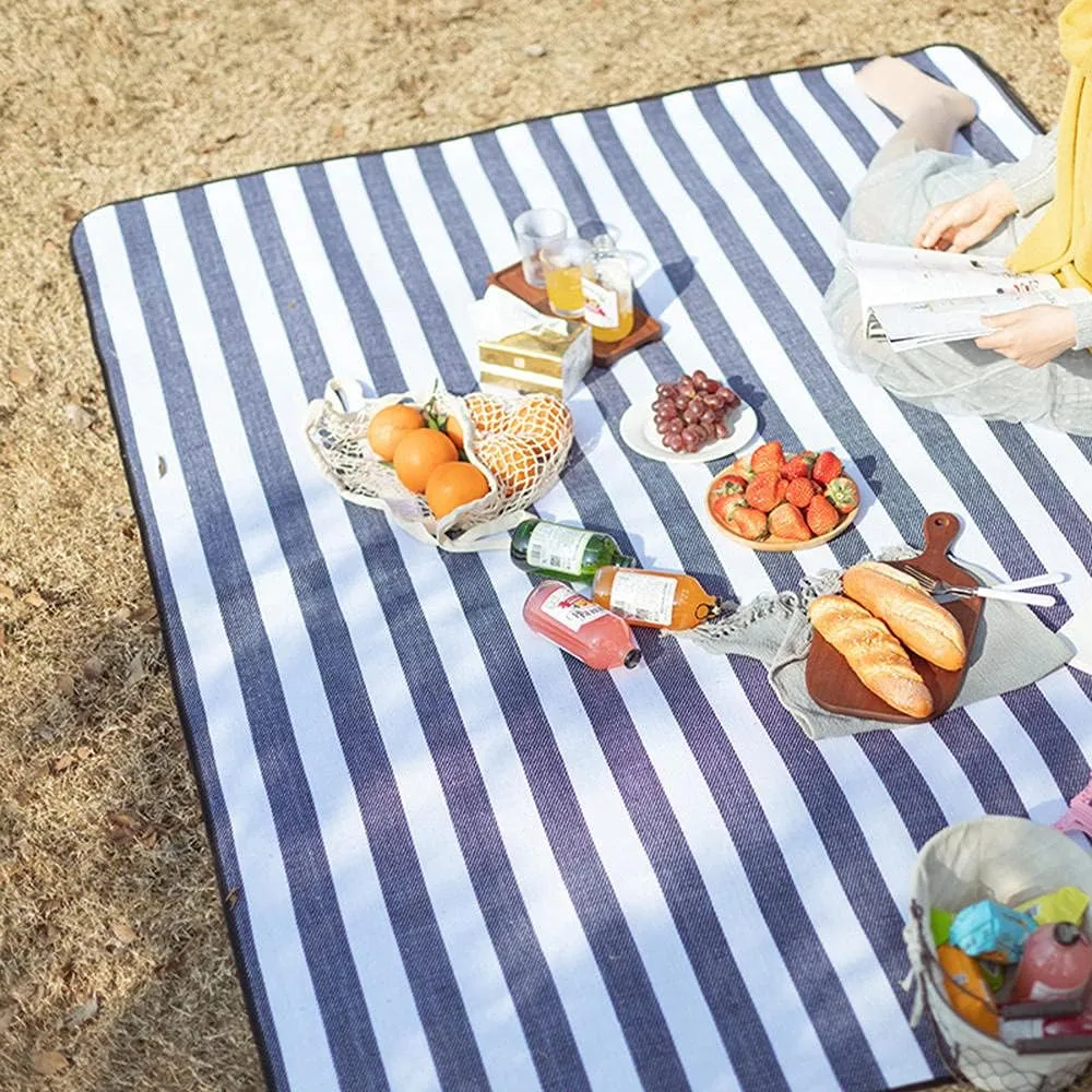 Outdoor Thicken Plaid Picnic Mat Foldable Sleeping Pad Waterproof Moisture Proof Pad Breathable Camping Travel Beach Blanke-G_150x200CM