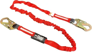 Palmer Safety L121133 6 FT Single Leg Safety Lanyard Internal Shock Absorber w/Dual Snap Hooks I OSHA/ANSI Compliant Restraint Lanyards I Ideal Use for Arborist, Roofer & Construction Workers