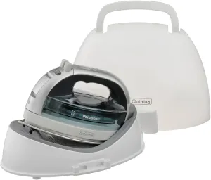 Panasonic NI-QL1100L Cordless Steam/Dry Iron, 1500W Wide Stainless Steel Plate, Silver/Light Blue