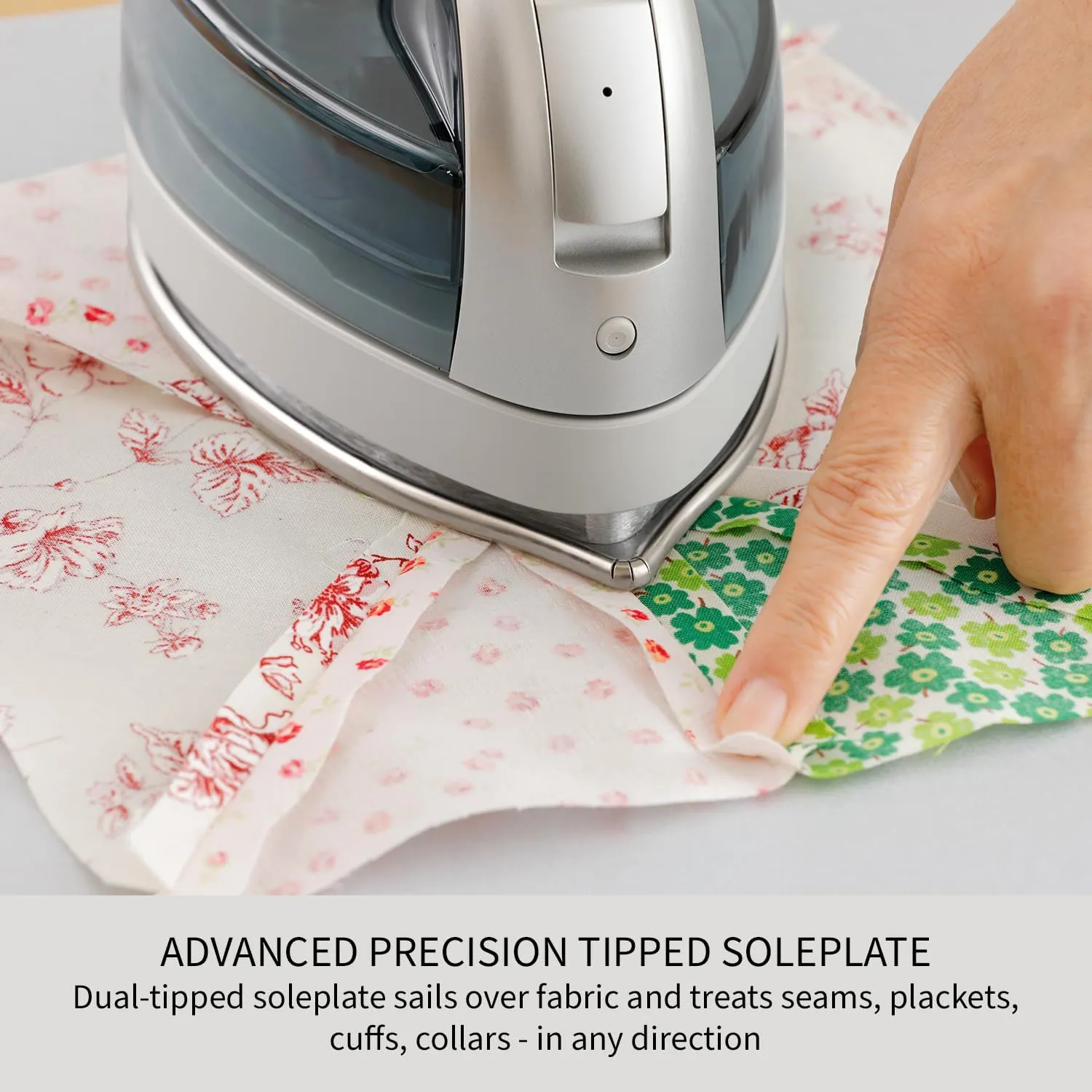 Panasonic NI-QL1100L Cordless Steam/Dry Iron, 1500W Wide Stainless Steel Plate, Silver/Light Blue