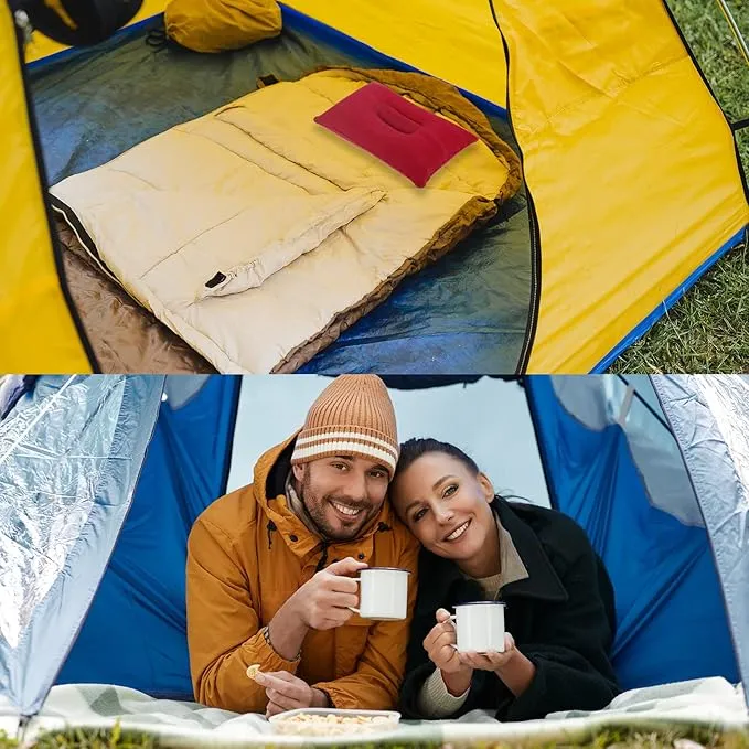 PATIKIL Inflatable Pillow, 3 Pack Ultralight Camping Travel Pillow Desk Rest Neck Support for Hiking Backpacking Office, Wine Red
