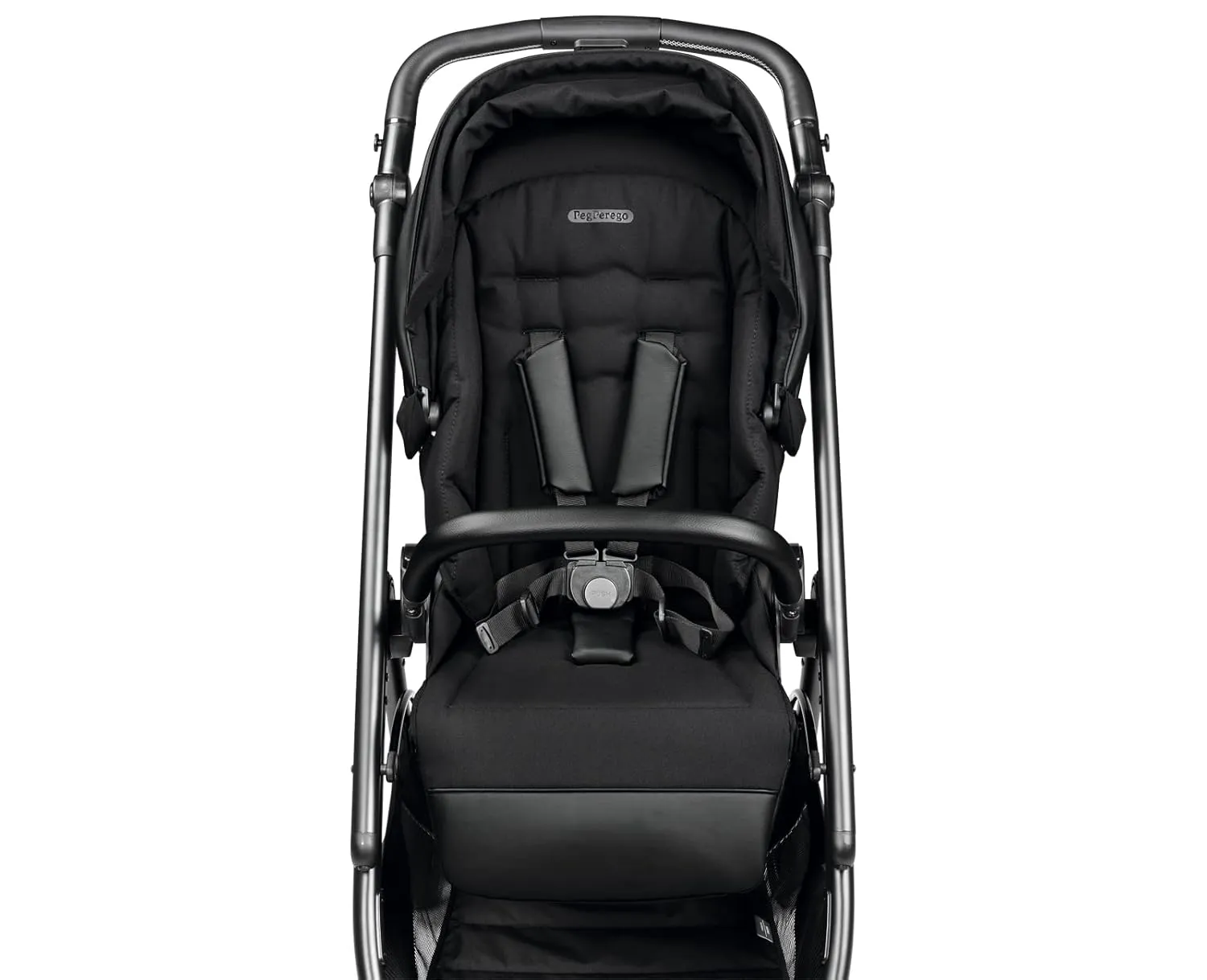 Peg Perego Veloce - Compact Full Featured Lightweight Stroller - Compatible with All Primo Viaggio 4-35 Infant Car Seats - Made in Italy - Licorice (Black & Black eco-Leather)