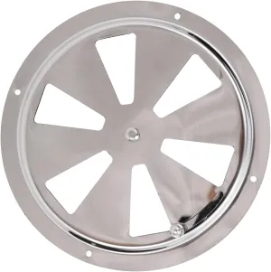 PerGar Cabin Ventilation Plate Vent, Marine Grade Stainless Steel Round Louver Vent Cover with Side Knob, Round Butterfly Air Vent Gill Plate for Boat Yacht RV(6inch)