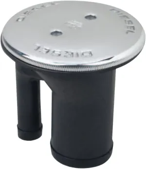Perko 0541DPGCHR Vented Fill with Straight Neck for 1-1/2" Hose - Gas Marking