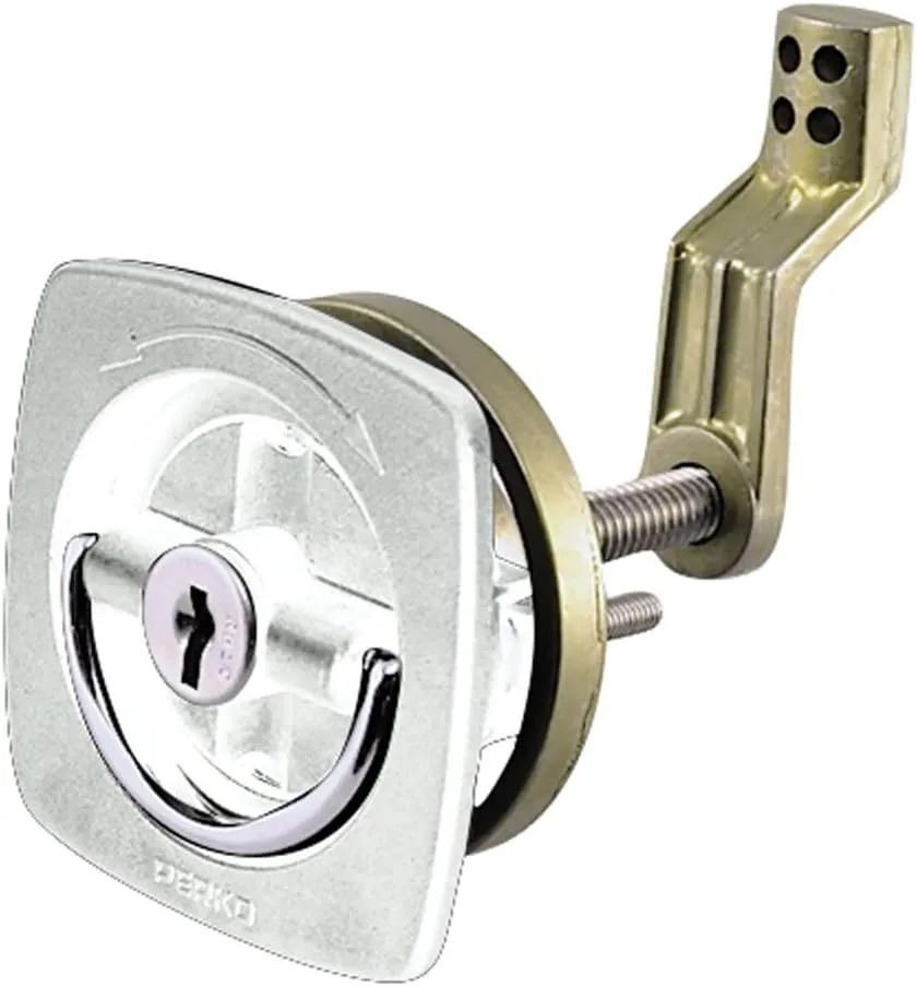 Perko 0931DP1WHT Flush Lock with Offset Cam Bar and Flexible Polymer Strike - White