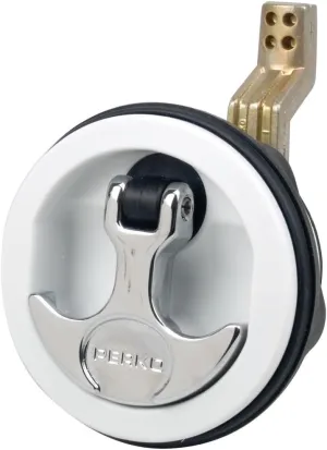 Perko 1092DP1WHT White T-Handle Surface Mount Latch - 3/4" - 2-3/8"