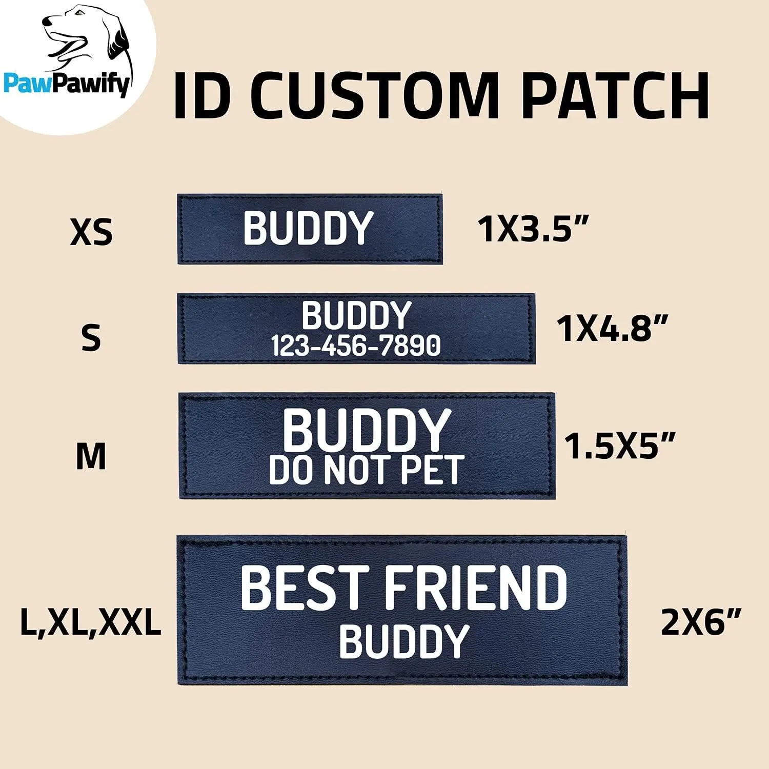 Personalized No Pull Dog Harness with Custom Name and Phone Number by PawPawify, Heavy Duty Pet Vest to Prevent Tugging, Pulling, or Choking, Training and Walking S Chest 20-25in Blue