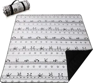 Picnic Blanket Extra Large(79" x 82"), 3-Layer Thickening Camping Blanket, Machine Washable Outdoor Blanket, Wear-Resistant, Soft and Comfortable, Sandproof Beach Mat for Beach, Park, Lawn