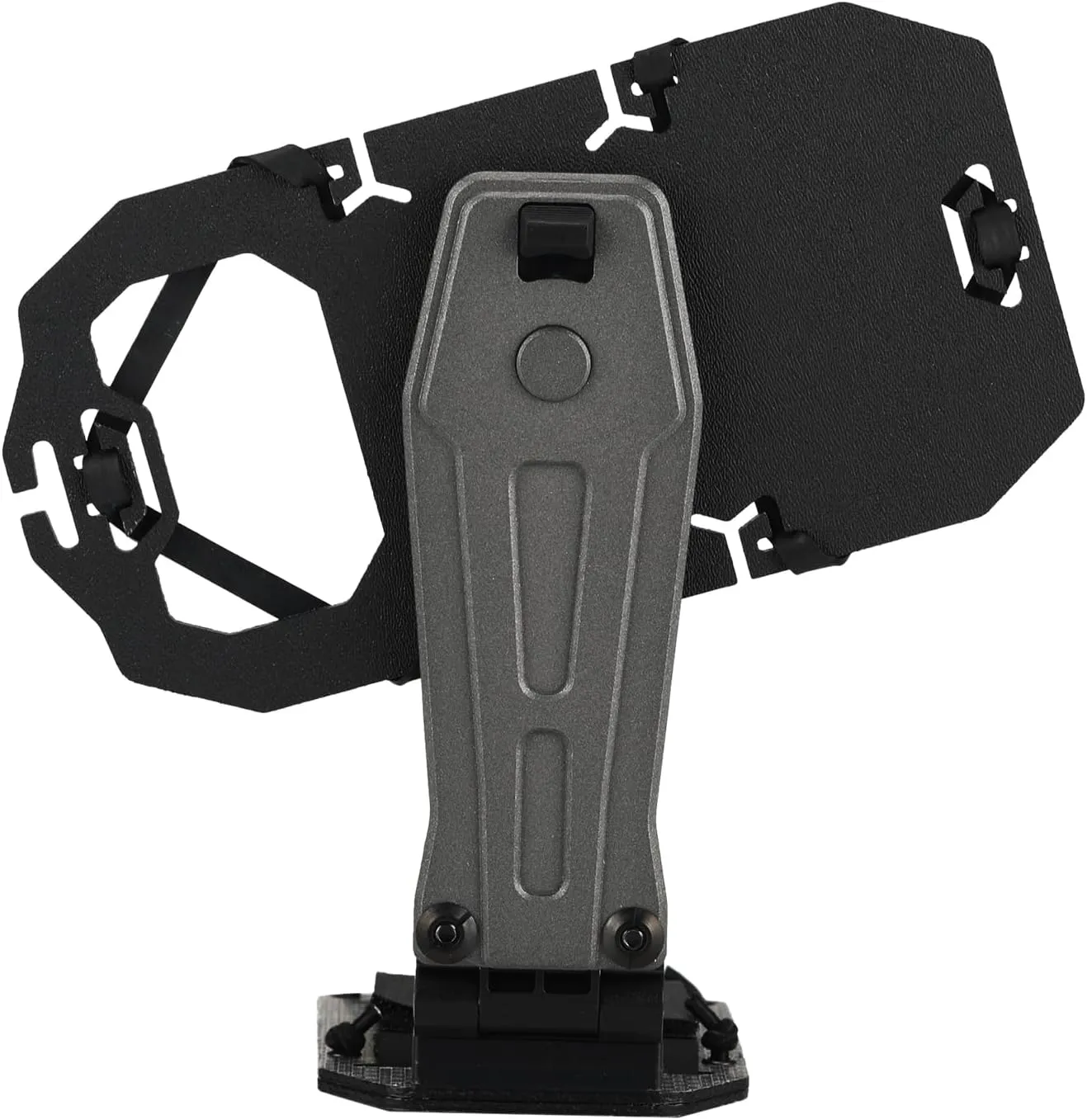Plate Carrier Phone Mount Tactical Phone Chest Holder Upgrade,Foldable and 180° Rotatable for Screen Size 4.7"-6.7" (Black)