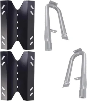 PN2021 (2-Pack) SA20L1 SA20R1 11 13/16" Porcelain Steel Heat Plate and Stainless Steel Burner(Right & Left), Replacement for Mark B10PG20-2C, B10PG20-2R, GR2001402-MM-00, GR3055-014571