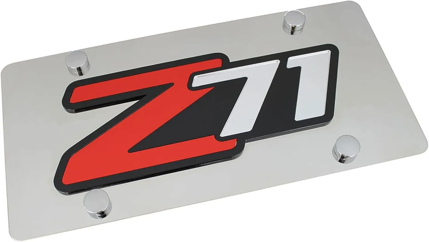 Polished Stainless Steel License Plate for Chevy Z71 (Chrome)
