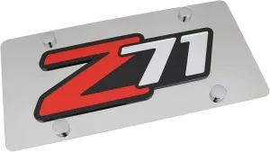 Polished Stainless Steel License Plate for Chevy Z71 (Chrome)