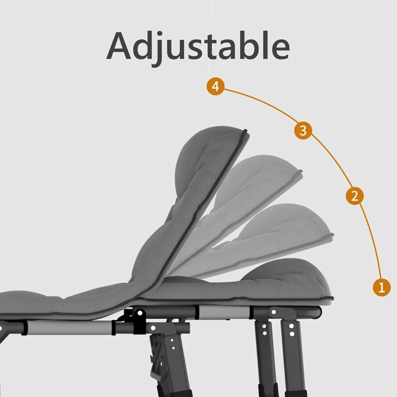 Portable Bed for Adults Camping, High-Density Cotton Stable Load-Bearing Adjustable, Folding Cots for Adults, for Home Outdoor Travel(Green,170 * 56CM)