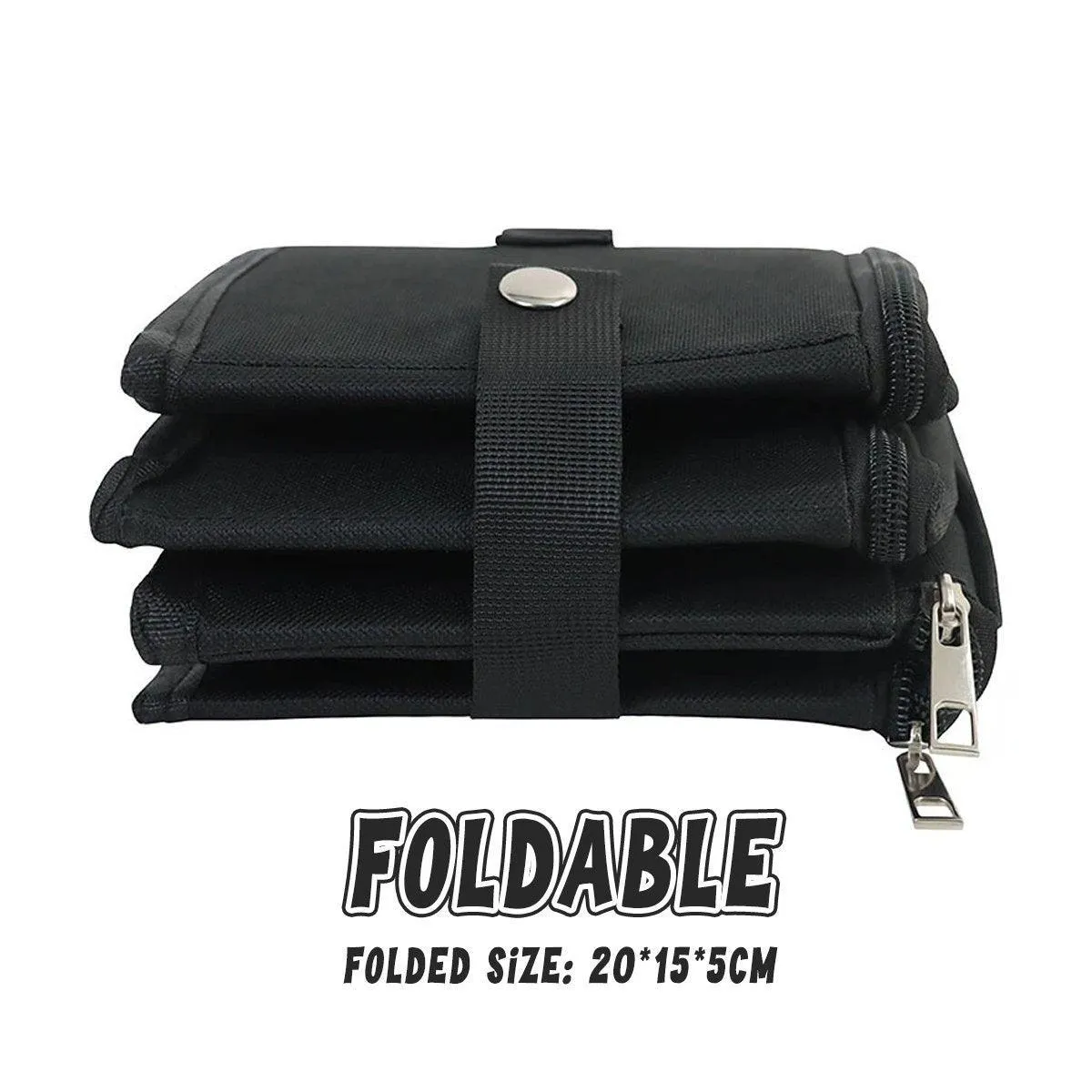 Portable Collapsible Travel Litter Box with Lid Foldable Fabric Litter Pan Bag