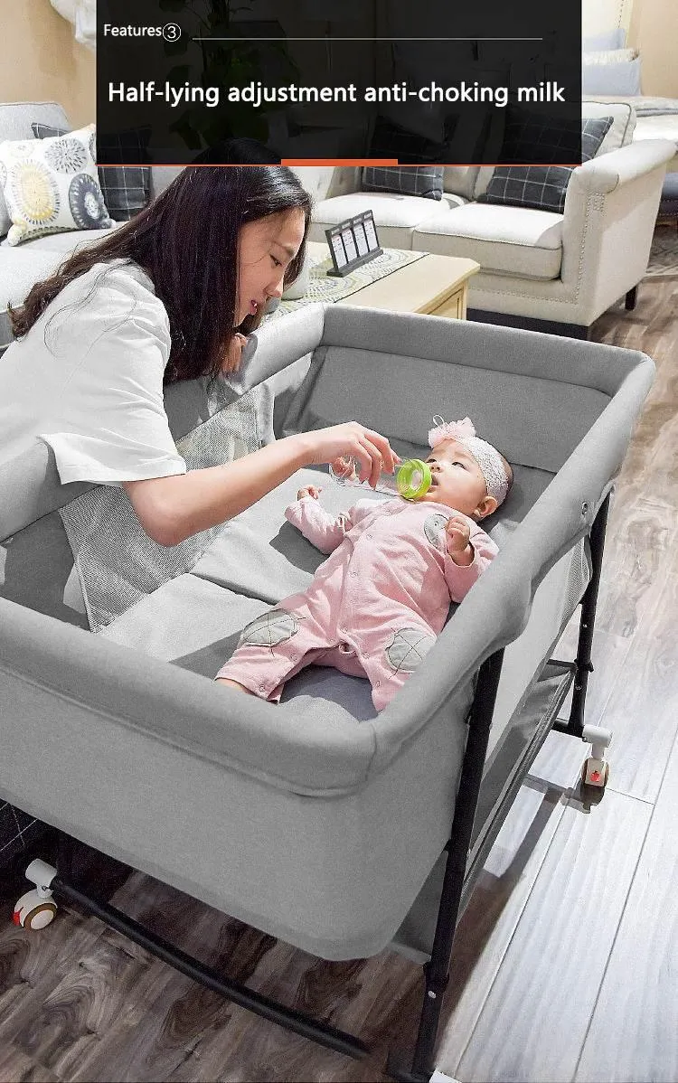 Portable Foldable Baby Crib with Mosquito Net - Infant Travel Bed