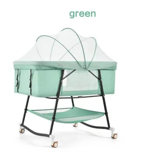 Portable Foldable Baby Crib with Mosquito Net - Infant Travel Bed