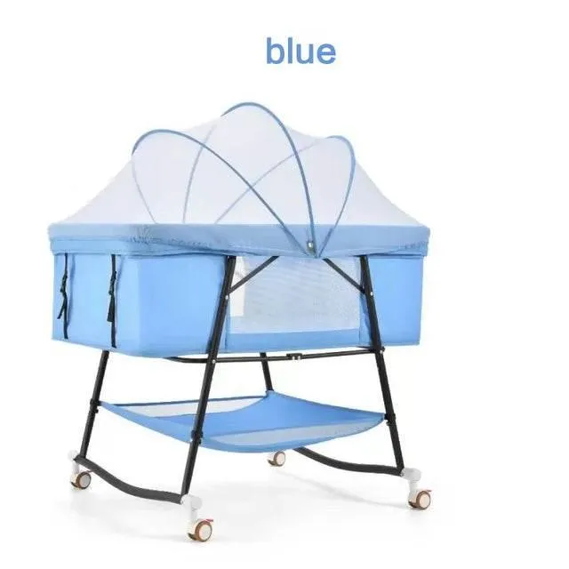 Portable Foldable Baby Crib with Mosquito Net - Infant Travel Bed