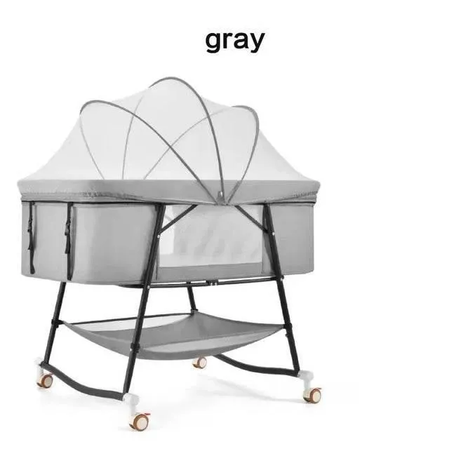 Portable Foldable Baby Crib with Mosquito Net - Infant Travel Bed