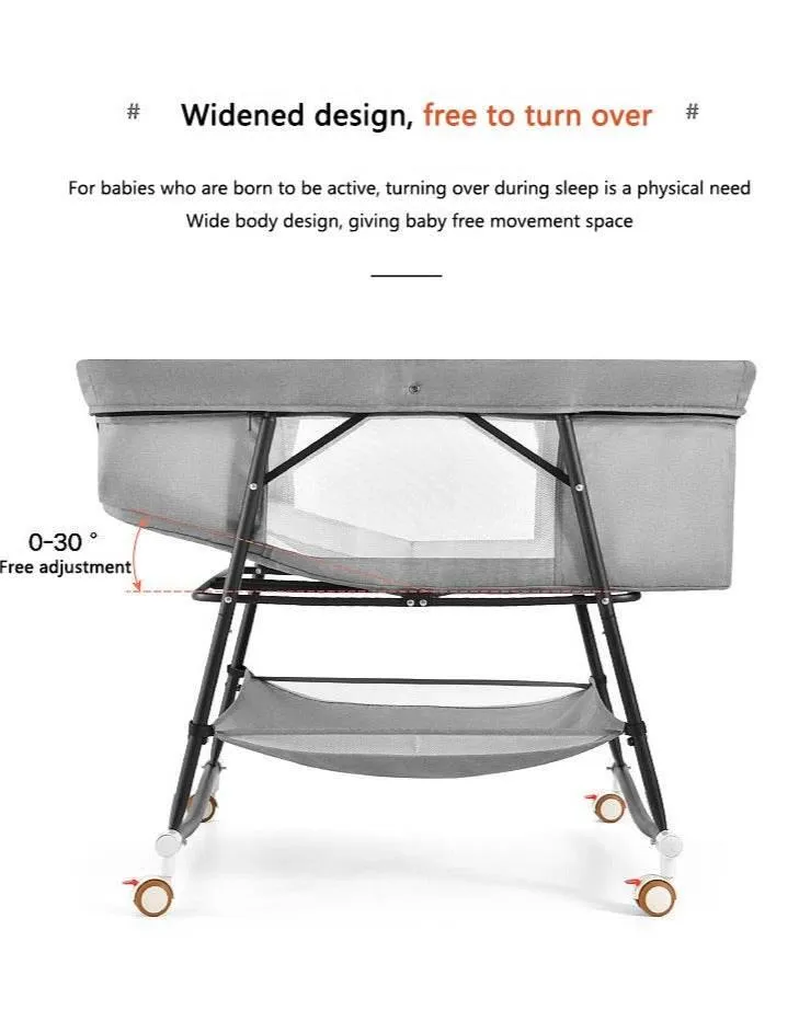 Portable Foldable Baby Crib with Mosquito Net - Infant Travel Bed