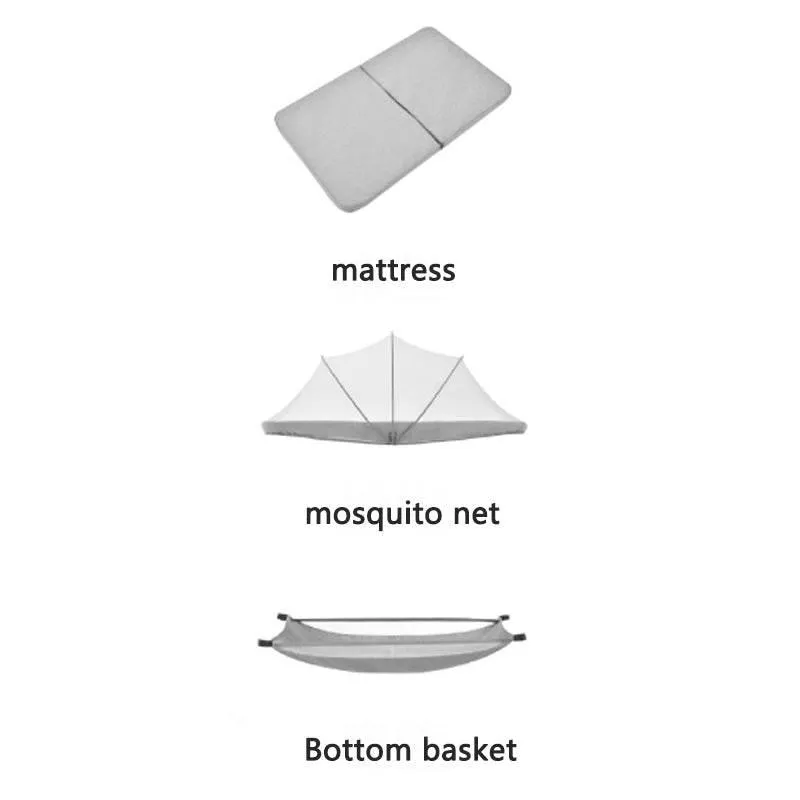 Portable Foldable Baby Crib with Mosquito Net - Infant Travel Bed