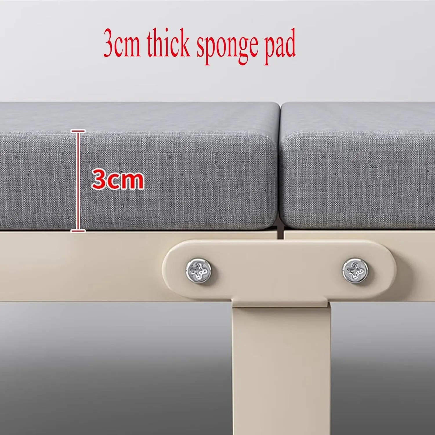 Portable Folding Bed with Mattress for Students at Home, Foldable Cots for Sleeping Comfortable, Portable Foldable Roll Away Adult Bed for Guest Various Sizes(100cm), IBIAHYSLI-100CM