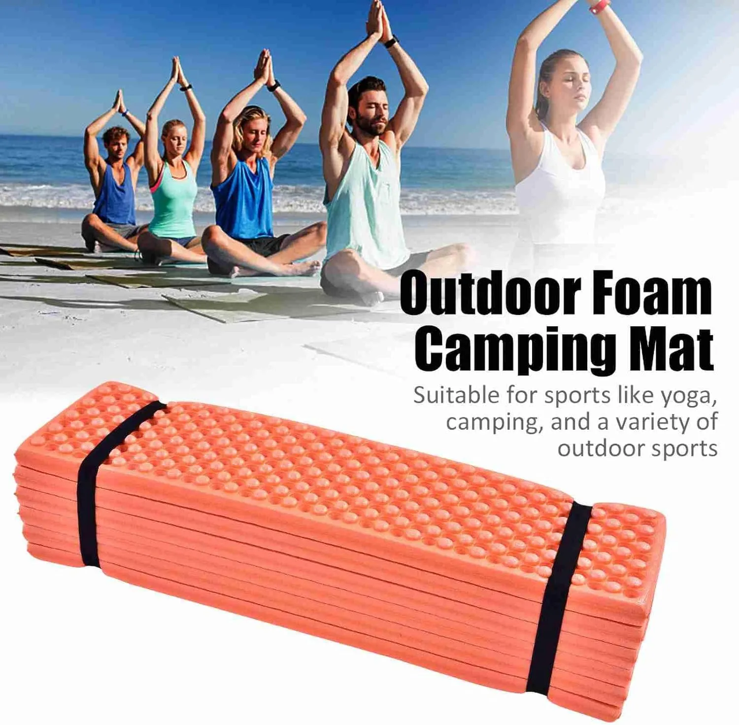 Portable Folding Foam Mat, Waterproof Sleeping Pad Ultralight Camping Mattress for Yoga Sports