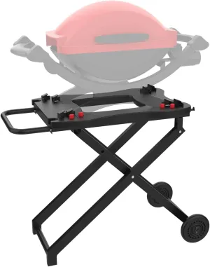 Portable Grill Cart and Cover for Weber Q100 Q1000 Q120 Q1200 Q200 Q2000 Q2200 Series Grills, Foldable Grill Stand for Weber Q1400 Q2400 Electric Grills, Replace for Weber Q Portable Cart