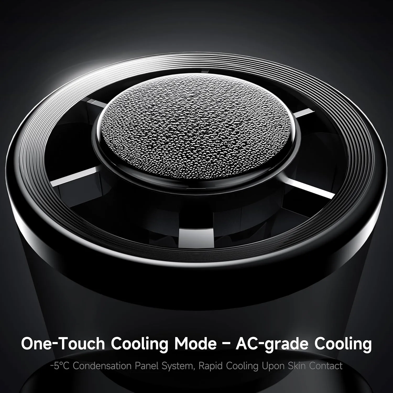 Portable Handheld Turbo Fan with Ice Cooling, 9000mAh Rechargeable Personal Fan, 100-Speed Wind, Built-in Type-C Cable, LED Display,135° Tilt Foldable for Desk/Neck/Travel-Black