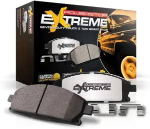 Power Stop Z36-2233, Z36 Truck & Tow Rear Carbon Fiber Ceramic Brake Pads with Hardware For Jeep Gladiator 2020-2023, Jeep Wrangler 2021-2022 [Model Specific]