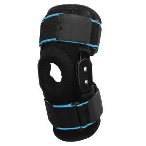 Protective Knee Pad Shock Absorbing Foldable Aluminum Plate Anti Slip Breathable Knee Brace For Running Basketball (Blue)