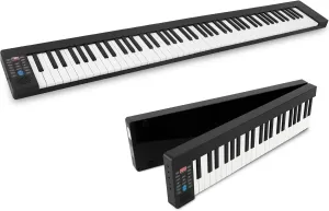 Pyle Electric Keyboard Piano 88 Keys - Portable Foldable Digital Piano Keyboard With Bluetooth, 128 Rhythms/Tones,Semi weighted keys, Sustain Pedal, Piano Bag - for Beginners, Kids,Adult -PKBRD8100
