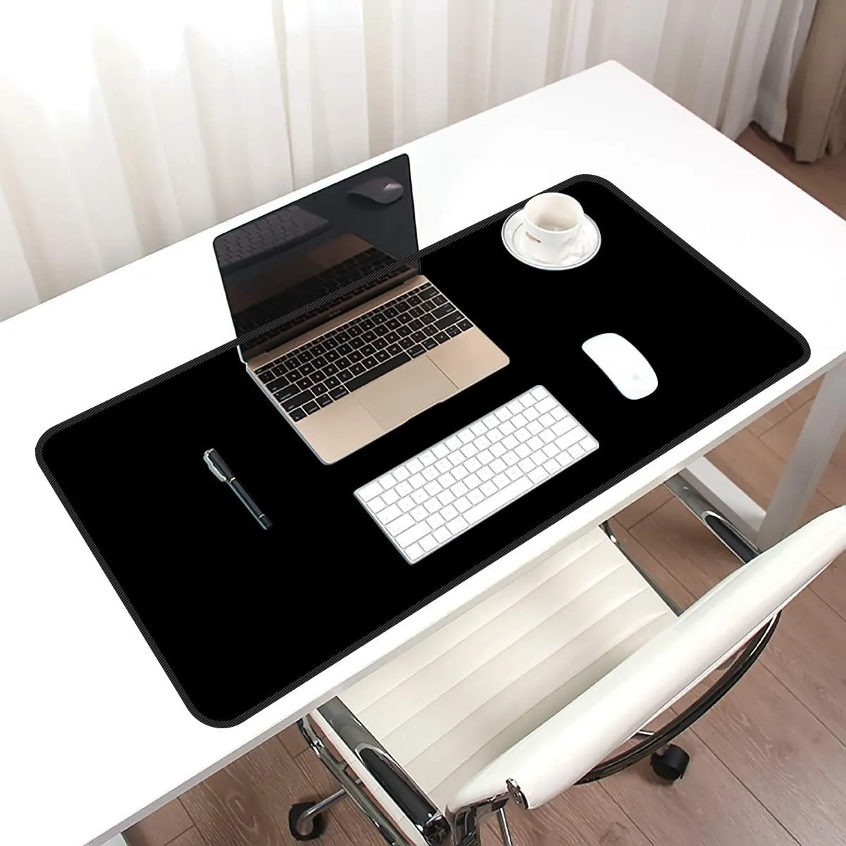 Qisan Large Gaming Mouse Pad with Nonslip Base-31.5x11.8x0.15 Inch|Extended XXL Size, Heavy|Thick, Comfy, Foldable Mat for Desktop, Laptop, Keyboard, Consoles & More (Black 3pcs)
