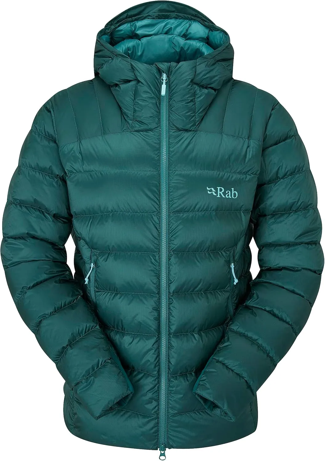 Rab Women's Electron Pro 800-Fill Down Hooded Jacket for Climbing and Mountaineering