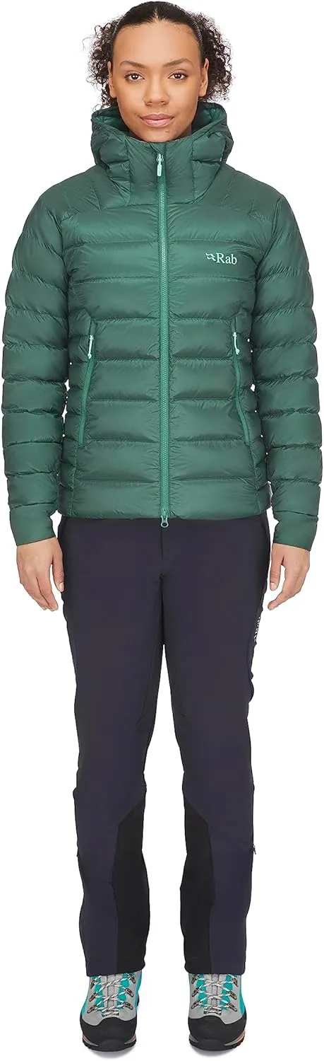 Rab Women's Electron Pro 800-Fill Down Hooded Jacket for Climbing and Mountaineering