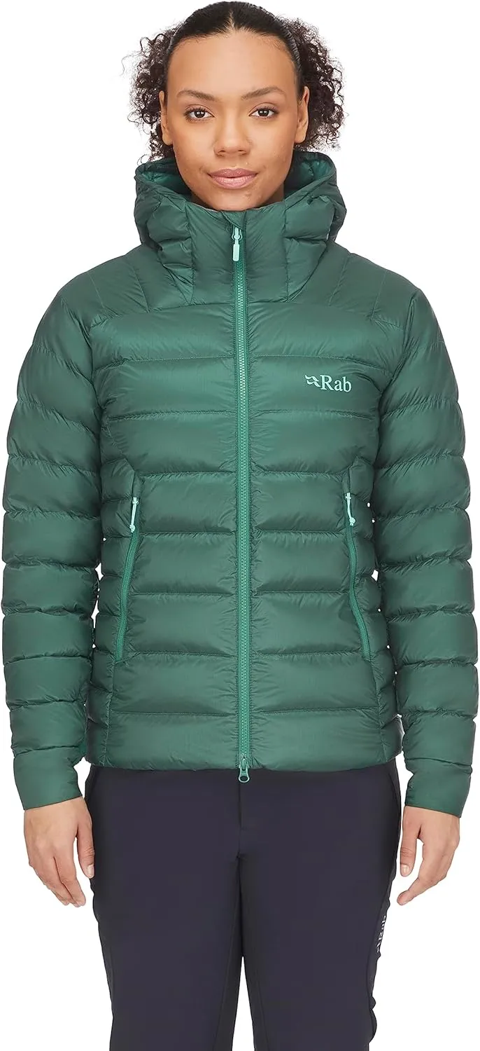Rab Women's Electron Pro 800-Fill Down Hooded Jacket for Climbing and Mountaineering