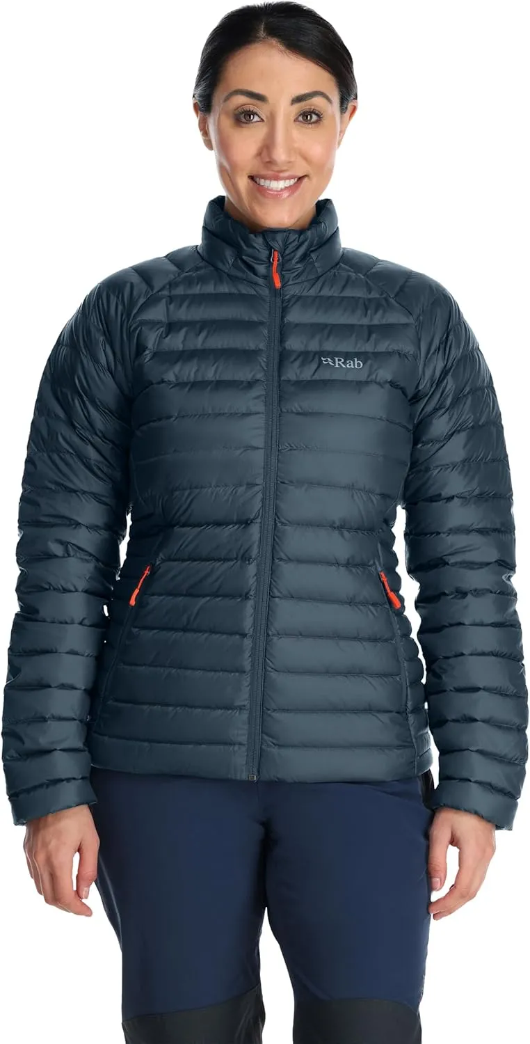 Rab Women's Microlight Down Jacket - 700-Fill Down Puffer Coat for Hiking & Skiing