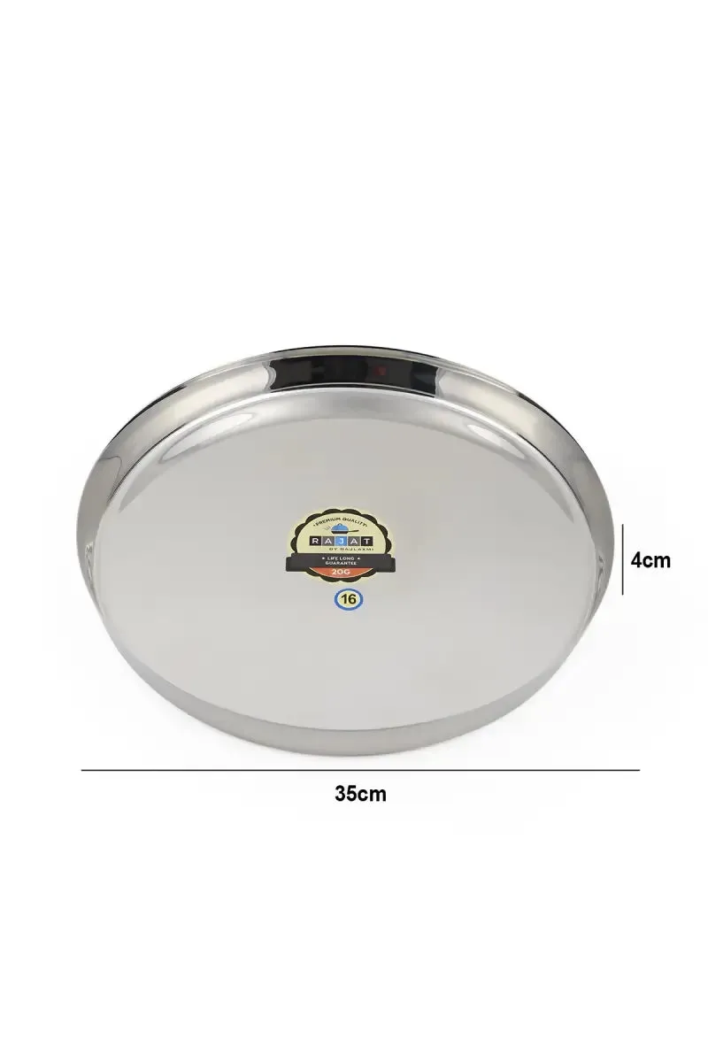 Rajat Stainless Steel Plate / Thali - 35cm