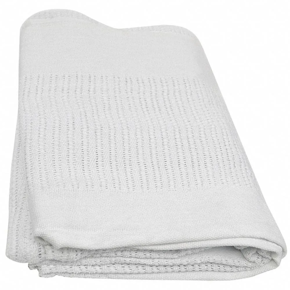 R&R Value - X51000 Thermal Blanket Leno Weave, Twin Size, 2.5 lb, White, AX51000