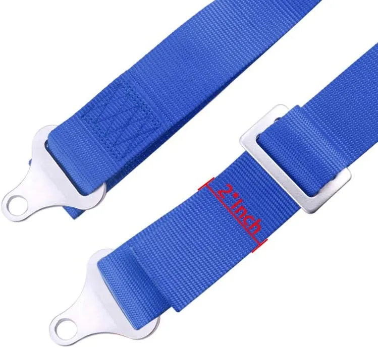 RASTP 4 Point Safety Harness Set with Ultra Comfort Heavy Duty Shoulder Pads,(Pack of 1) (Blue)
