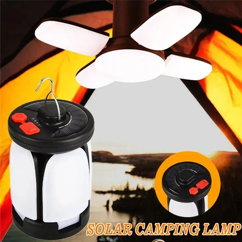 Rechargeable 4500mAh 1000LM Emergency Power Bank Solar LED Camping Lantern