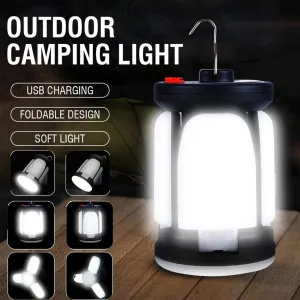 Rechargeable 4500mAh 1000LM Emergency Power Bank Solar LED Camping Lantern