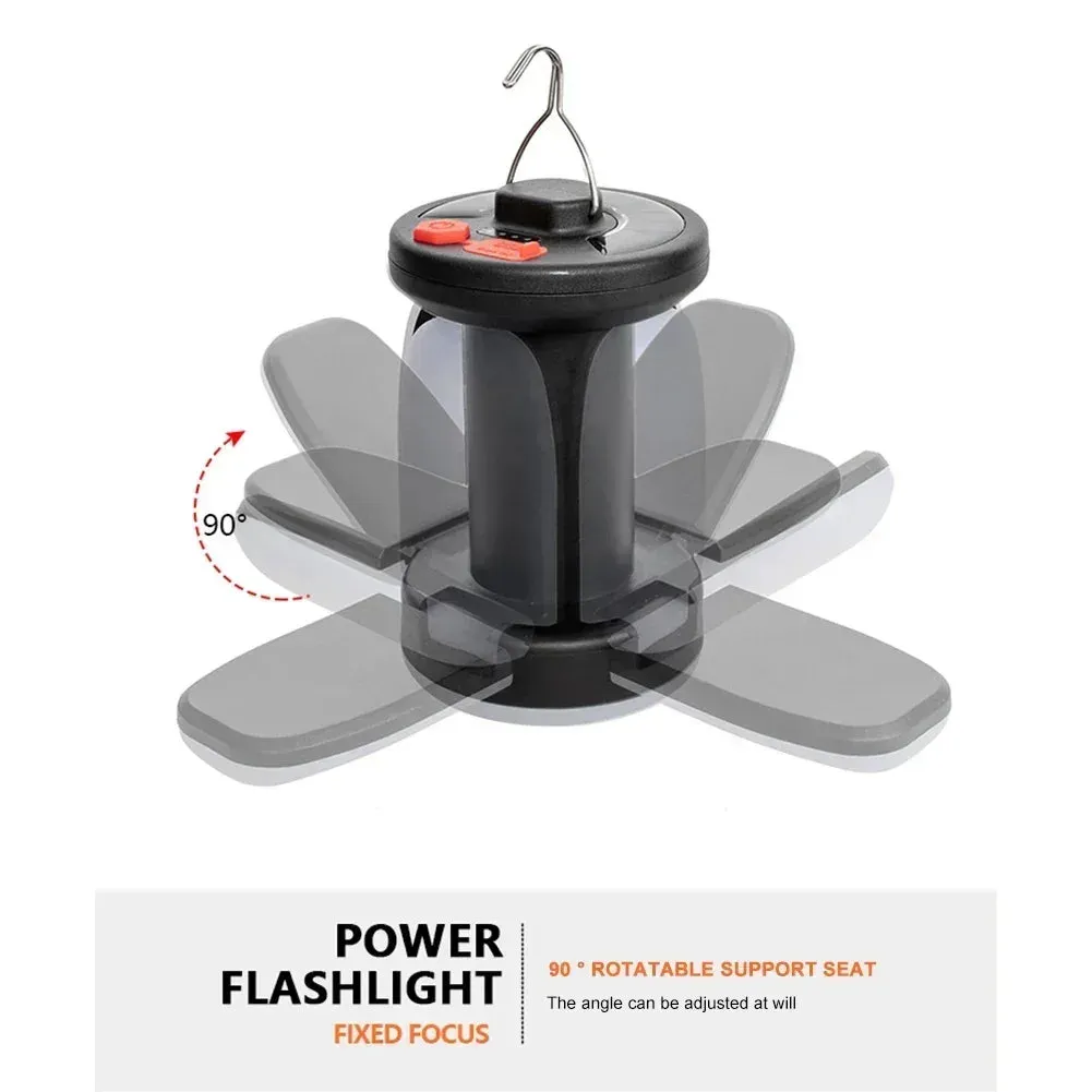 Rechargeable 4500mAh 1000LM Emergency Power Bank Solar LED Camping Lantern