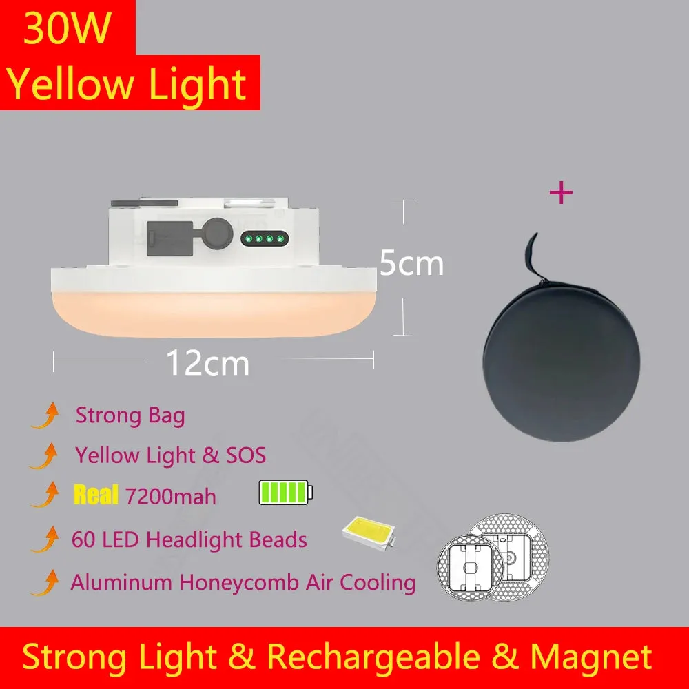 Rechargeable LED Magnetic Camping Lantern 13500mAh Portable Flashlight Floodlight Tent Lamp for Outdoor Fishing