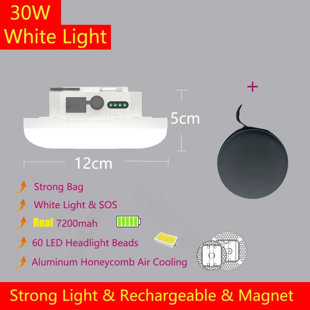 Rechargeable LED Magnetic Camping Lantern 13500mAh Portable Flashlight Floodlight Tent Lamp for Outdoor Fishing