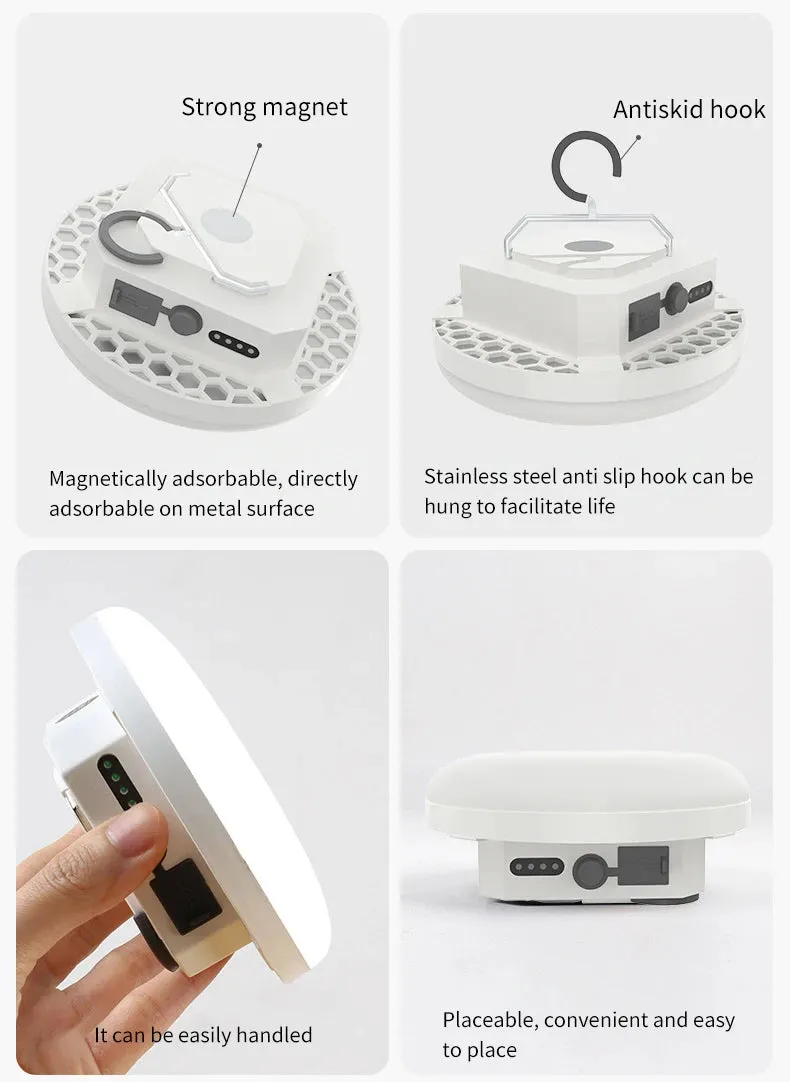Rechargeable LED Magnetic Camping Lantern 13500mAh Portable Flashlight Floodlight Tent Lamp for Outdoor Fishing