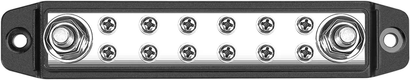 Recoil BB212P Power Distribution Block 12V 150A Dual 5/16” Studs Bus Bar Terminals Busbar for Boat Automotive Solar Wiring