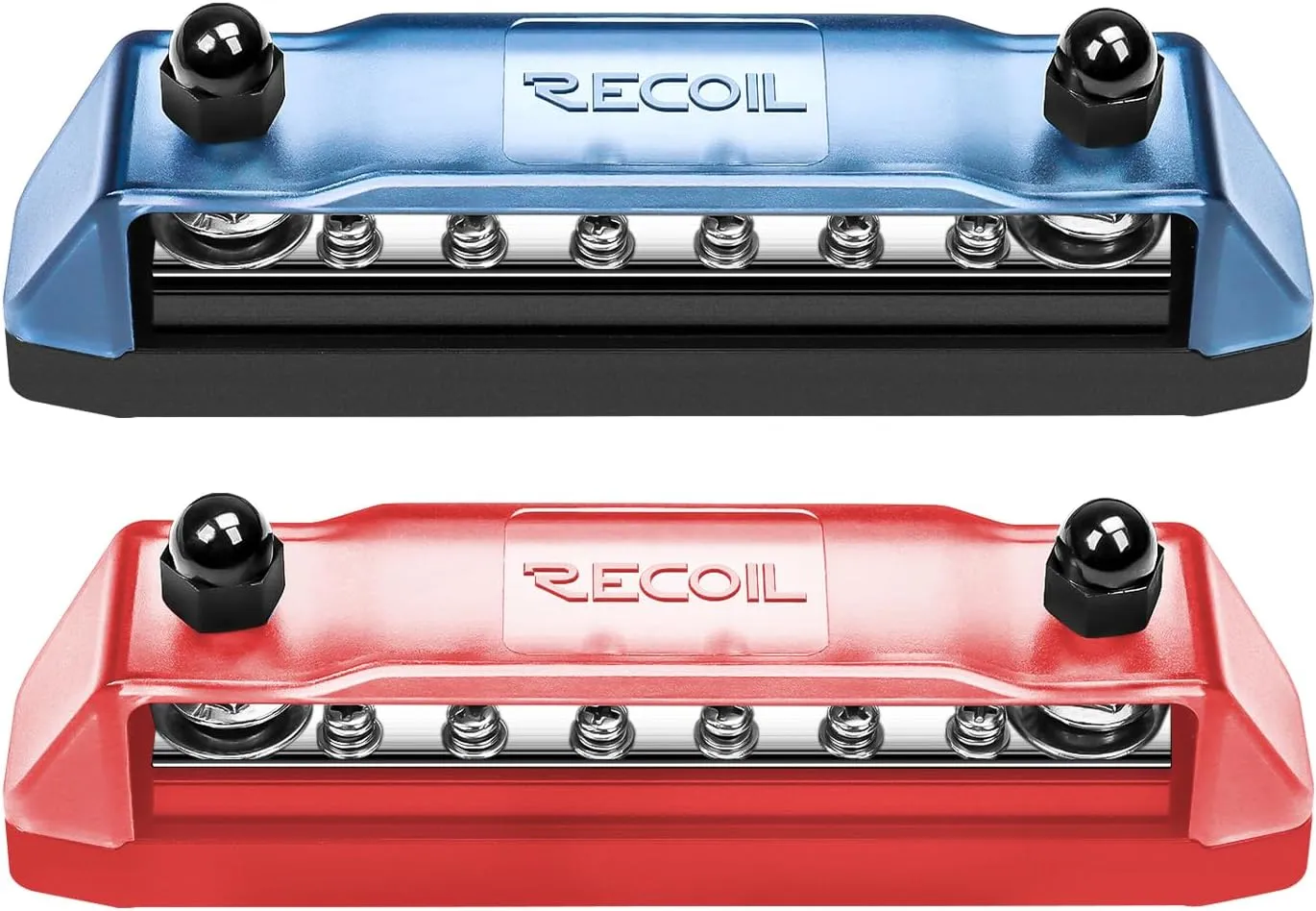 Recoil BB212P Power Distribution Block 12V 150A Dual 5/16” Studs Bus Bar Terminals Busbar for Boat Automotive Solar Wiring